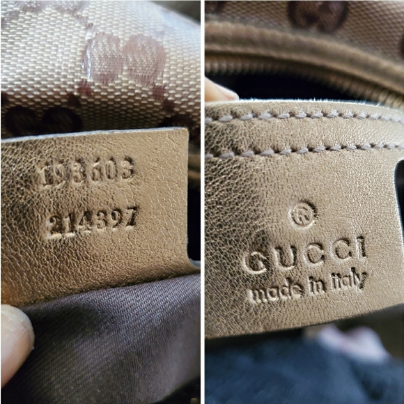 Gucci Gold GG Crystal Canvas Medium Joy Boston Ba - Picture 3 of 14